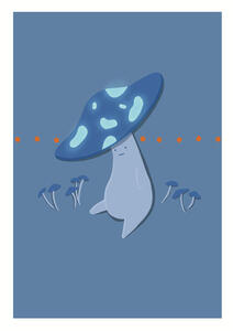 Mushroom postcard